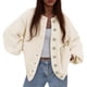 thumbnail image 1 of Suéter Cardigan PRETTYGARDEN Mujer 2025 Tejido Grueso Beige, 1 of 5