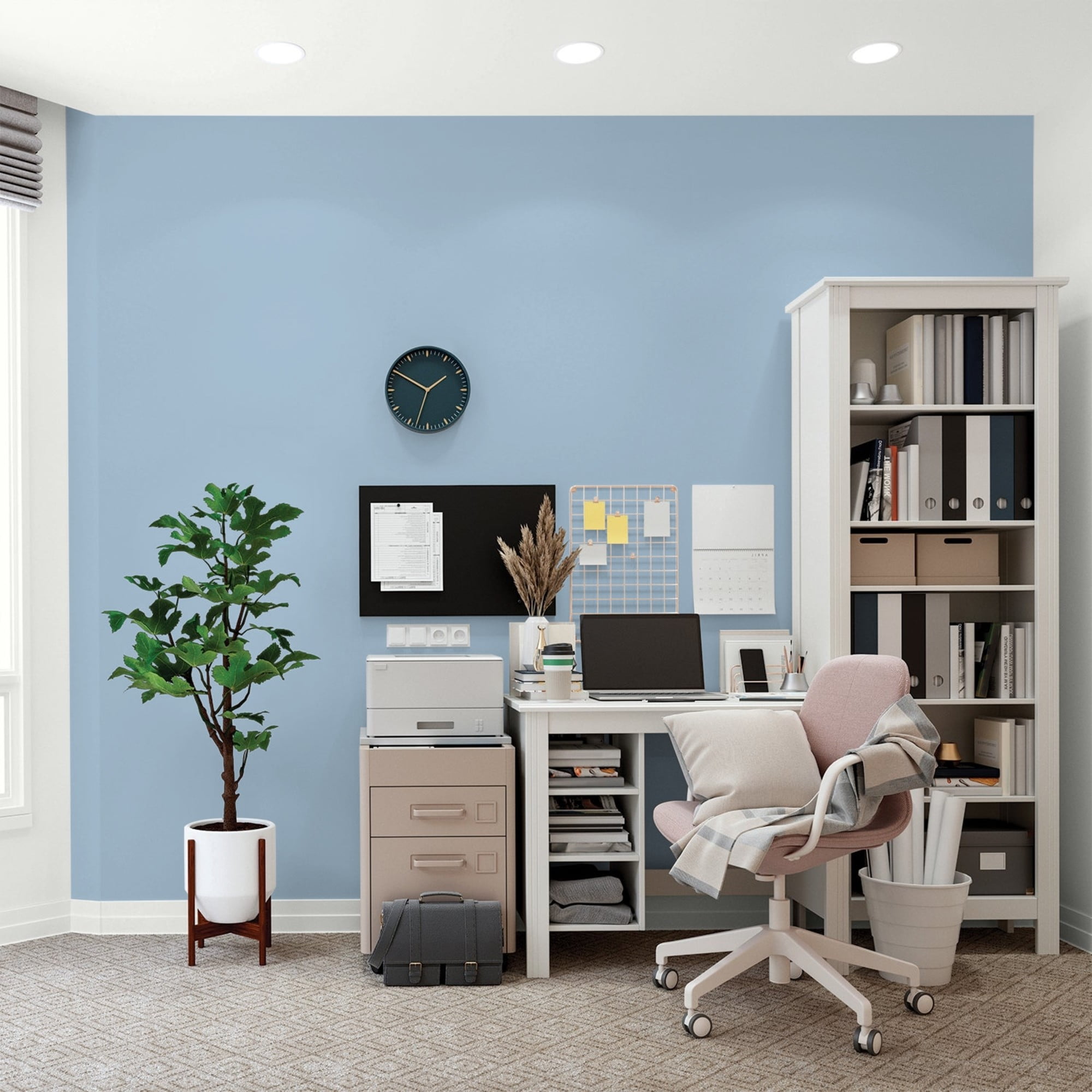 Glidden Fundamentals Heavenly Blue / Blue, Flat Interior Paint, 1 Quart