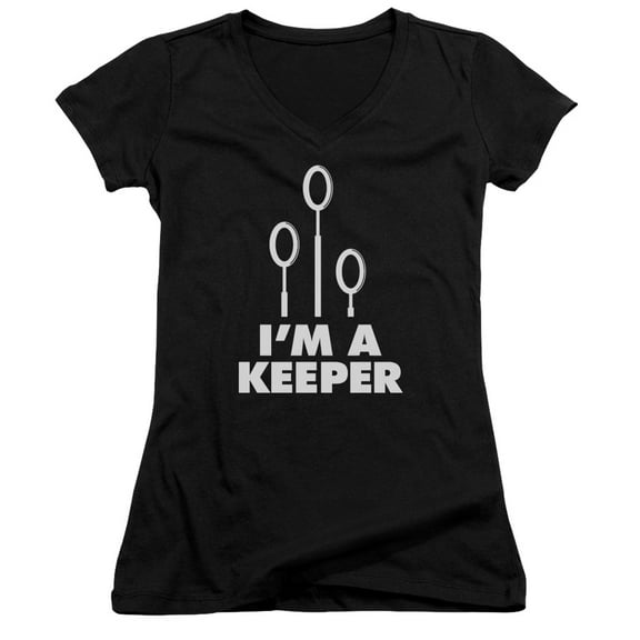 Harry Potter Keeper Junior Women's T-Shirt V-Neck Black