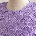 thumbnail image 6 of Hduncf Girls' Bow Sleeveless Tulle Princess Dress Pure Color Elegant Cake Dress Embroidered Heart Lace Wedding Birthday Party Dress Purple 7 Years, 6 of 9