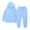 Blue, variant on Augper 2PCS Outfits Kids Sports Tracksuits Long Sleeve Pullover Hoodies Sweatshirt And Sweatpants Fall Winter Suit