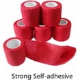 thumbnail image 3 of 6 Pack 2" x 5 Yards Self Adhesive Bandage Wrap Breathable Cohesive Vet Wrap for Pets, Elastic Self-Adherent Tape for Sports, Wrist, Ankle ( Red), 3 of 5