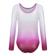 thumbnail image 2 of FEOYA Kids Gymnastics Leotards Gymnastics Long Sleeve/Sleeveless Leotards for Girls Athletic Bodysuit Dance Jumpsuit Sparkly Ballet Outfit Hairbands Shorts Set for 5-12 Years 3Pcs Purple, 2 of 6