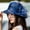 Blue, variant on Organza Fascinators Hats for Women Summer Beach Wide Brim Sun Hat Polka Dots Cocktail Tea Party Wedding Bridal Flower Hat