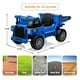 thumbnail image 3 of Camión volquete para niños, coche eléctrico 12V con caja volquete eléctrica, control remoto y pala extra, vehículo de construcción con USB, MP3, reproductor de música (azul), 3 of 8