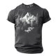 thumbnail image 2 of Camisa Casual de Cuello de la Tripulación de la Impresión de la Selva de Manga Corta Top Ligero de Poliéster para los Hombres, Camiseta de Manga Corta para el Uso Diario de Primavera Verano, 2 of 9