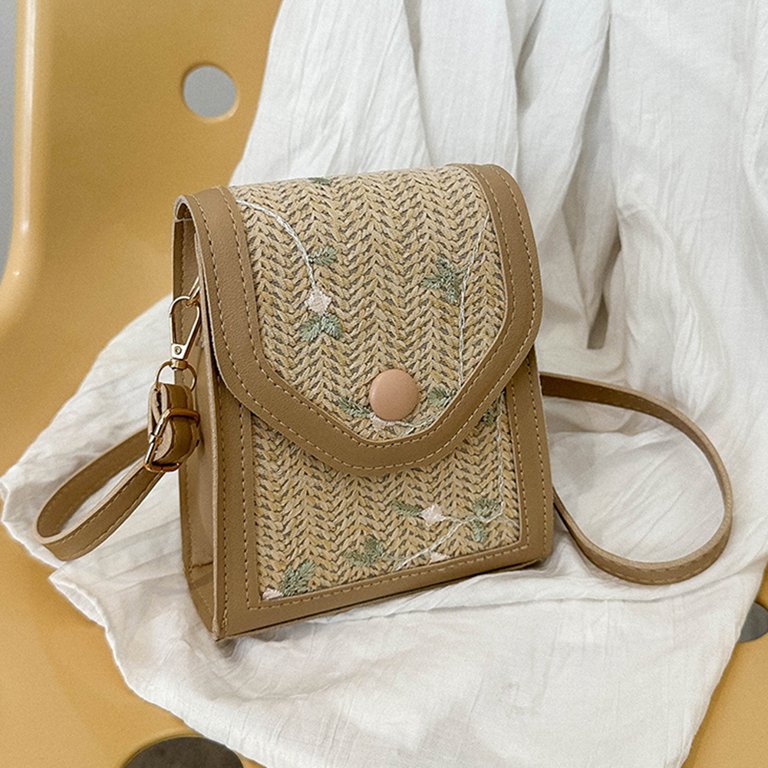 Straw discount satchel bag