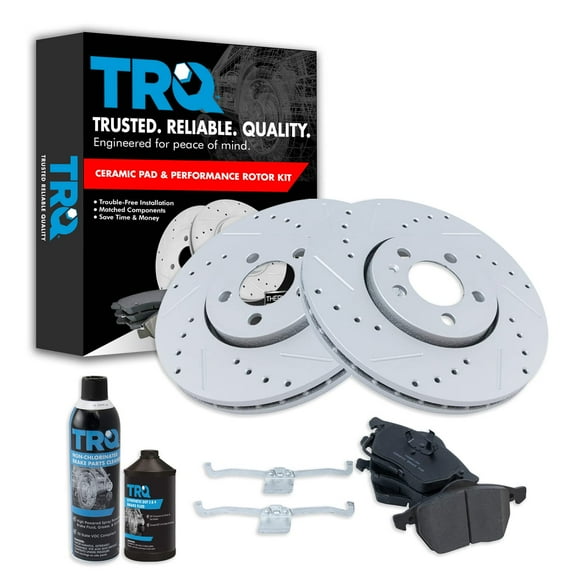 TRQ Front Ceramic Brake Pad & Performance Rotor Kit for VW Jetta Beetle Golf BKA21468 Fits select: 1999-2010 VOLKSWAGEN NEW BEETLE, 2000-2005 VOLKSWAGEN JETTA