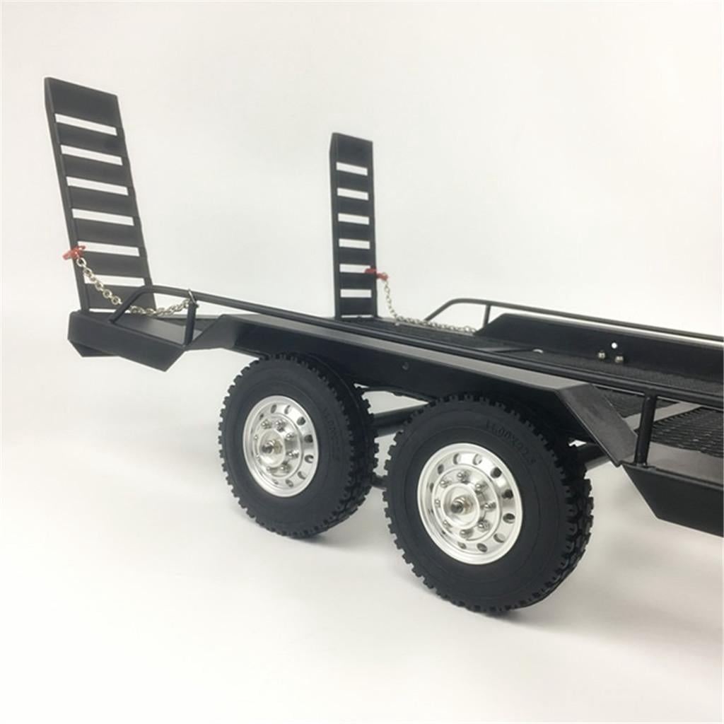 LeeQinersw 1/10th RC Climbing Car Truck Model Heavy Duty Trailer Metal For Axial SCX10