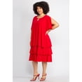 thumbnail image 4 of Catherines Women's Plus Size Embellished Keyhole Midi-Tier Dress, 4 of 4
