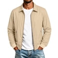 thumbnail image 2 of Men's Lightweight Casual Jacket Zip Up Jacket with Ribbed Cuffs and Collar, Long Sleeve Harrington Jacket with Zipper Pockets for Spring Fall Everyday Wear, 2 of 7