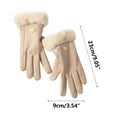 thumbnail image 3 of EARKITY Winter Warm Gloves, Womens Winter Warm Touchscreen Texting Gloves, Winter Cold Weather Plush Thermal Fleece Lining Gloves, Thermal Faux Fur Outdoor Gloves for Women Teen Girls Adults, 3 of 5
