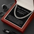 thumbnail image 3 of 18th Birthday Gift for Him, Son Birthday, Grandson 18th Gift, Cuban Link Chain - Stainless Steel/ Yellow Plated - Message Card & Gift Box, 3 of 5