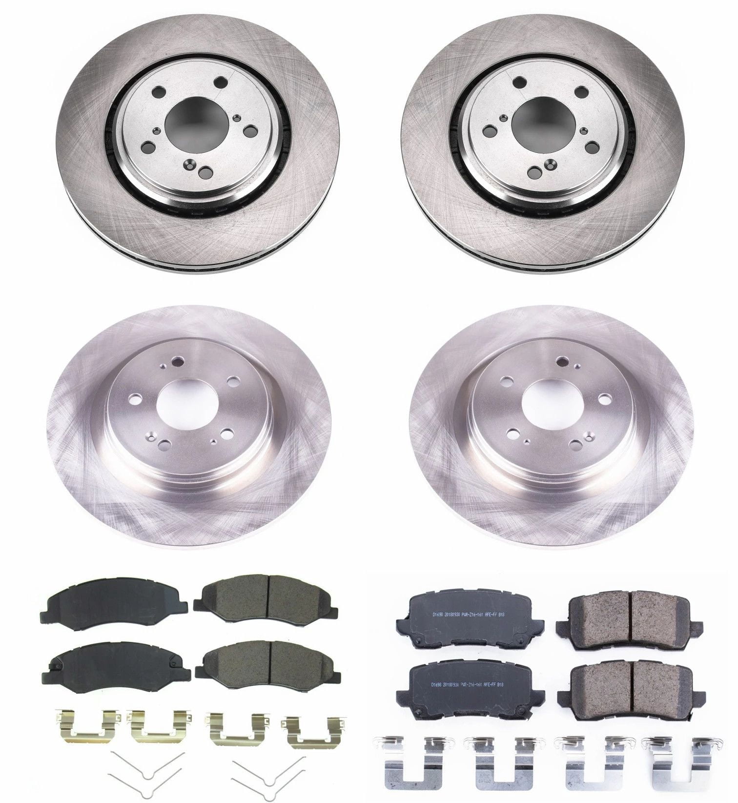 PowerStop Front and Rear Stock Replacement Brake Pad and Rotor Kit Fits: HONDA Select Models KOE7923