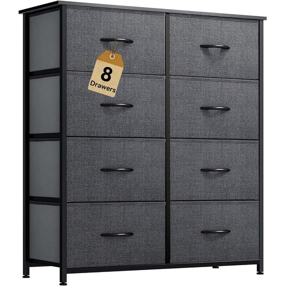 Mojitor Dresser for Bedroom, Fabric Dresser with 8 Drawers, Chest of Drawers for Closet, Living Room