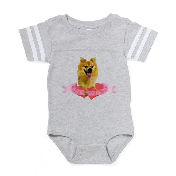 CafePress - Pomeranian Valentine - Cute Infant Baby Football Bodysuit