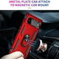 thumbnail image 4 of Compatible with Google Pixel 6 Case Built-in 360 Ring Holder Kickstand, Extreme Protection Military Armor Magnetic Car Dual Layer Protective Heavy Duty Phone Cover For Google Pixel 6,Red, 4 of 8