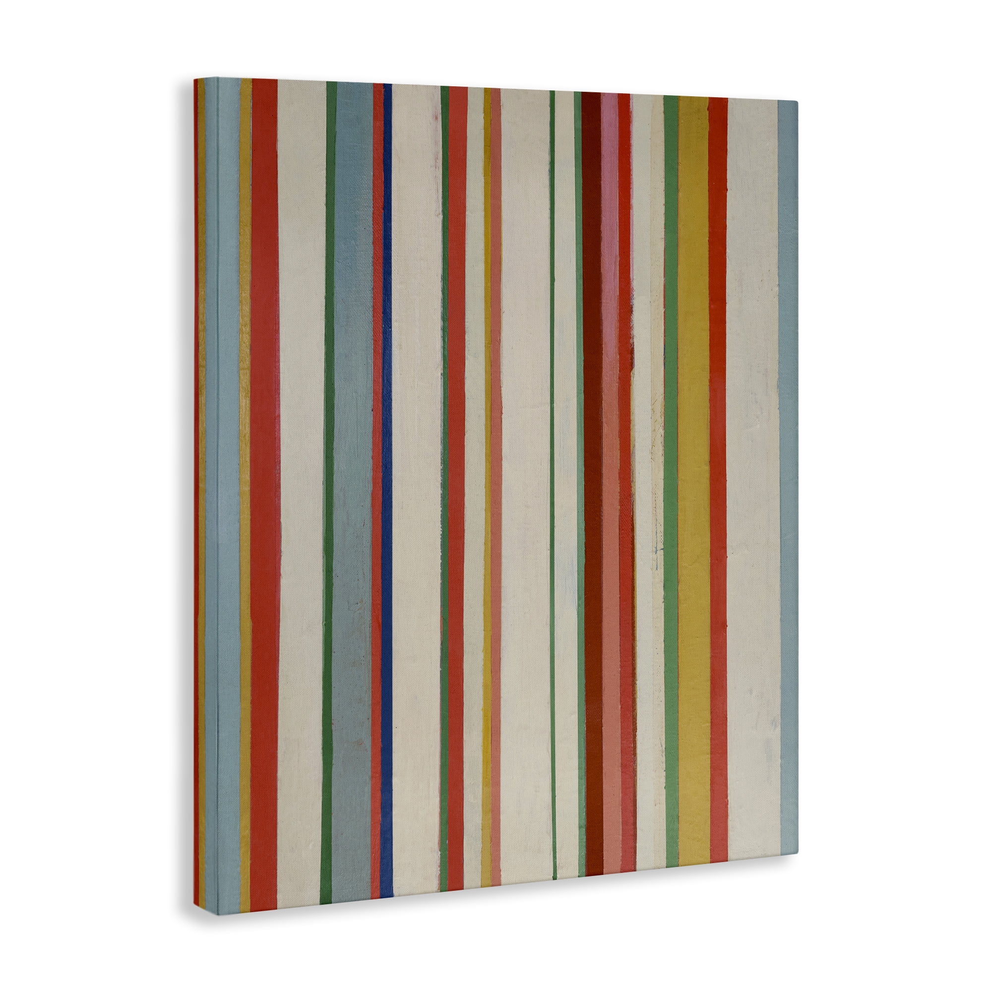 Stupell Industries Linear Rustic Stripes Abstract Painting Gallery Wrapped Canvas Art Print Wall Art, 24 x 30