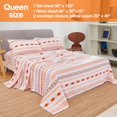 thumbnail image 2 of Floral Printed Sheet Set King Soft Microfiber Botanical Bed Sheets Extra Deep Pocket Pieces, 2 of 7
