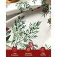 thumbnail image 3 of Christmas Table Runner Holly Berries - 13x72 Watercolor Winter Table Runner with Holly Pine Cone Needle Xmas Decor, Vintage Farmhouse Rustic Winter Decoration for Home Kitchen Dinner Party, 3 of 4
