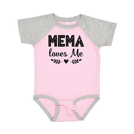 

Inktastic Mema Loves Me Baby Clothes Gift Baby Girl Bodysuit