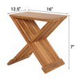 thumbnail image 2 of Wooden Folding Step Stool Bench - for Shaving, Shower Foot Rest, Bath Chair - Great for Bathroom, Spa, Sauna, Wooden Seat, Fully Assembled - 17.00" D x 16.00" W x 12.50" H, 2 of 3