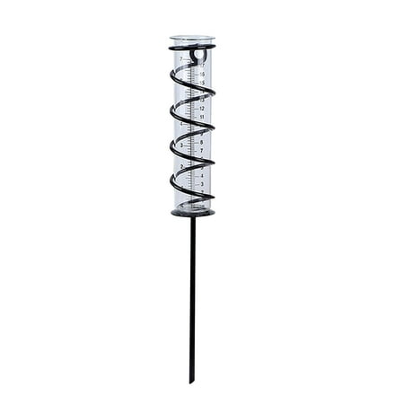 

Wowspeed Spiral Rain Gauge Garden Glass Rain Water Meter Measuring Decor