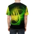 thumbnail image 6 of Love Music Green/Yellow Unisex Cut & Sew Tee (AOP), 6 of 7