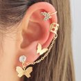 thumbnail image 1 of HEALEEP 3Pcs Dainty Plated Butterfly Small Stud Comfortable for All Day Wear, 1 of 6