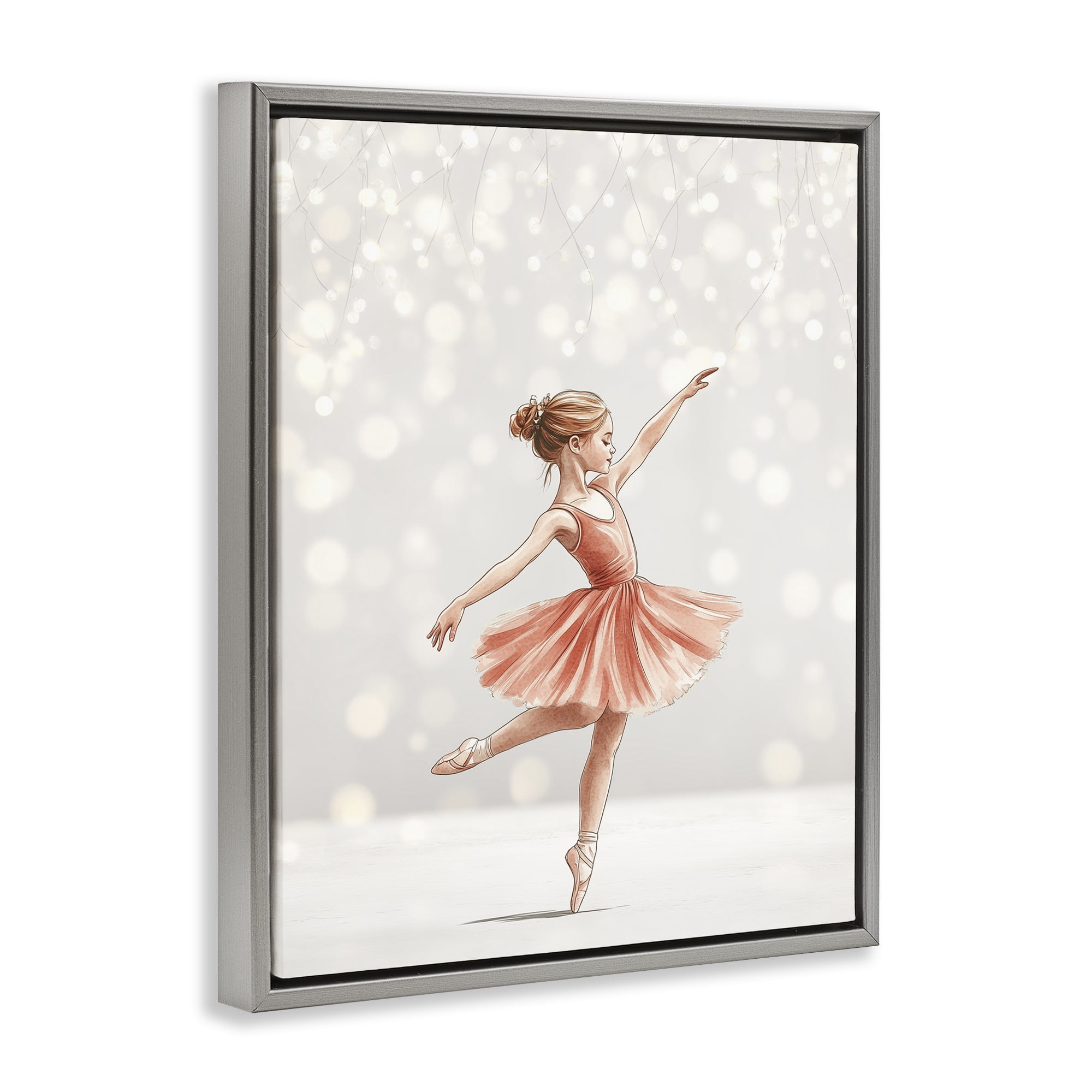 Stupell Industries Dancing In The Light Gray Framed Floater Canvas Wall Art, design by Christine Simpson Art
