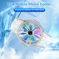 thumbnail image 2 of Sywqhk S1 RGB Semiconductor Teléfono móvil Cooler Fan Stand para PUBG Mobile (Plata), 2 of 6