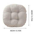 thumbnail image 3 of RBCKVXZ Round Chair Pad Seat Cushion Solid Color Soft Chair Pads Comfy Foam Cushion Pillow for Kitchen Dining Office Chair Kids Reading (Beige, 16"), 3 of 6