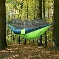 thumbnail image 4 of Topchances Camping Hammock 2-Person Parachute Fabric Hammock with Mosquito Net Green, 4 of 9