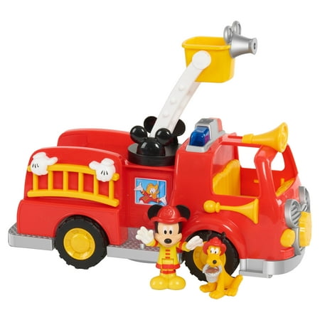 Disney’s Mickey Mouse Mickey’s Fire Engine, Figure and Vehicle Playset, Lights and Sounds, Kids Toys for Ages 3 up