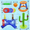 thumbnail image 4 of JoyStone Pool Toys Games Set, Floating Basketball Hoop Inflatable Cross Ring Toss Game Toys for Kids Adults, Summer Party Swimming Pool Water Games, 4 of 8