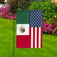 thumbnail image 2 of American Mexico Flag Mexican Friendship U.S.A Memorial Day Patriotic For Garden Flag, Double-Sided Decorative Outdoor Flag, Patriotic Polyester Yard Flag 12 x 18 in, 2 of 5