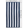 thumbnail image 2 of Utopia Towels Pack of 4 Cabana Beach Towels, Oversized 30 x 60 Inches Cotton Beach Towel Set, Smooth Ring Spun Texture for Pool and Swim Days, Modern Striped Design Bath Towels, Navy, 2 of 7