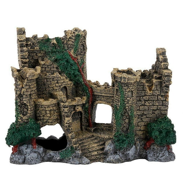 Resin Vintage Western Castle Ornaments Landscape Decoration for Aquarium Fish Tank