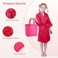 thumbnail image 4 of 32 Pcs Spa Party Supplies, Including 8 Satin Kimono Robes, 8 Spa Headbands, 8 Disposable Foam Slippers, and 8 Tote Bags for Salon, Pedicure, Sleepover Party Favors for Little Ones, 4 of 7