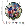 thumbnail image 4 of AZXY 4th of July Stained Glass Acrylic Puzzle Suncatcher, Patriotic Independence Day Window Hanging Decorations, Crystal Sun Catcher Indoor Outdoor DIY Craft Ornament Gift for Adults, 4 of 8