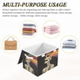 thumbnail image 6 of Yayeee Collapsible Storage Bin with Lid Fabric Closet Decorative Basket with Handles, Black Skeleton, 6 of 7