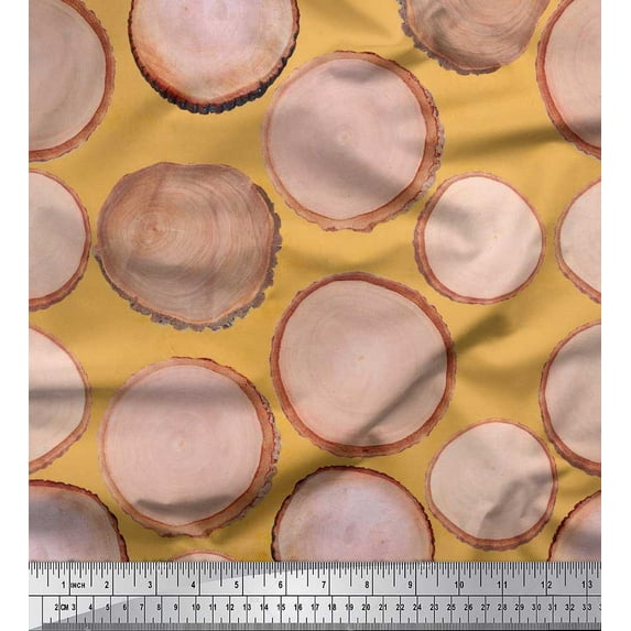 Soimoi Cotton Cambric Fabric Shells Ocean Printed Fabric 1 Yard 42 Inch Wide