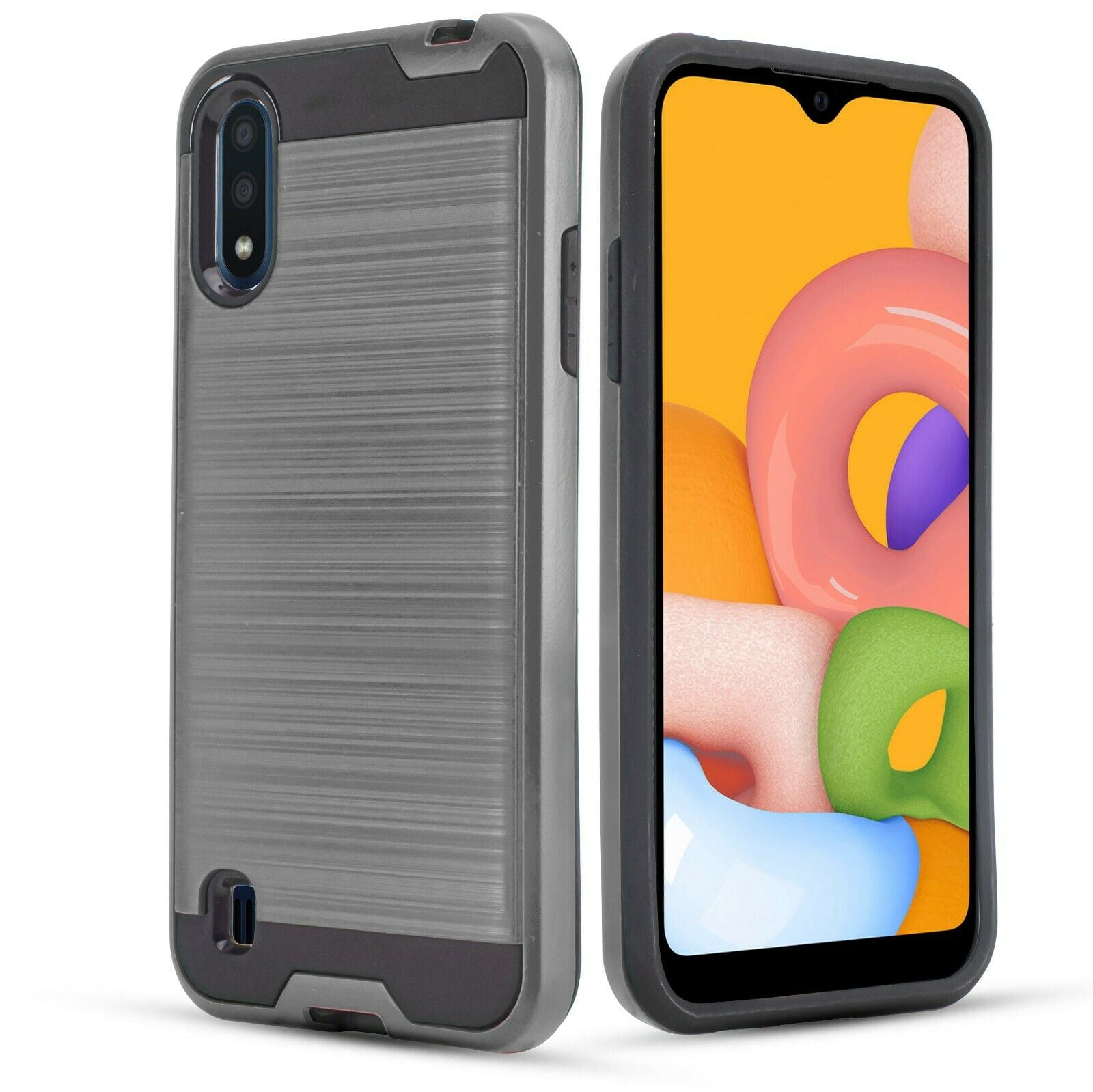 for Samsung Galaxy A01 / 015 Cell Phone Case Phone Cover Brushed Hard