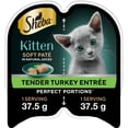 thumbnail image 1 of Sheba Perfect Portions Kitten Soft Pate Tendre Dinde Entrée Nourriture Humide pour Chat, Plateau de 75 g, Caisse de 24, 1 of 5