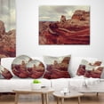 thumbnail image 3 of Designart Beautiful View of Vermillion Cliffs - Landscape Printed Throw Pillow - 16x16, 3 of 4