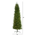 thumbnail image 3 of Nearly Natural 7.5' Slim Green Mountain Pine Artificial Christmas Tree Prelit 350 Clear LED Lights, 3 of 7