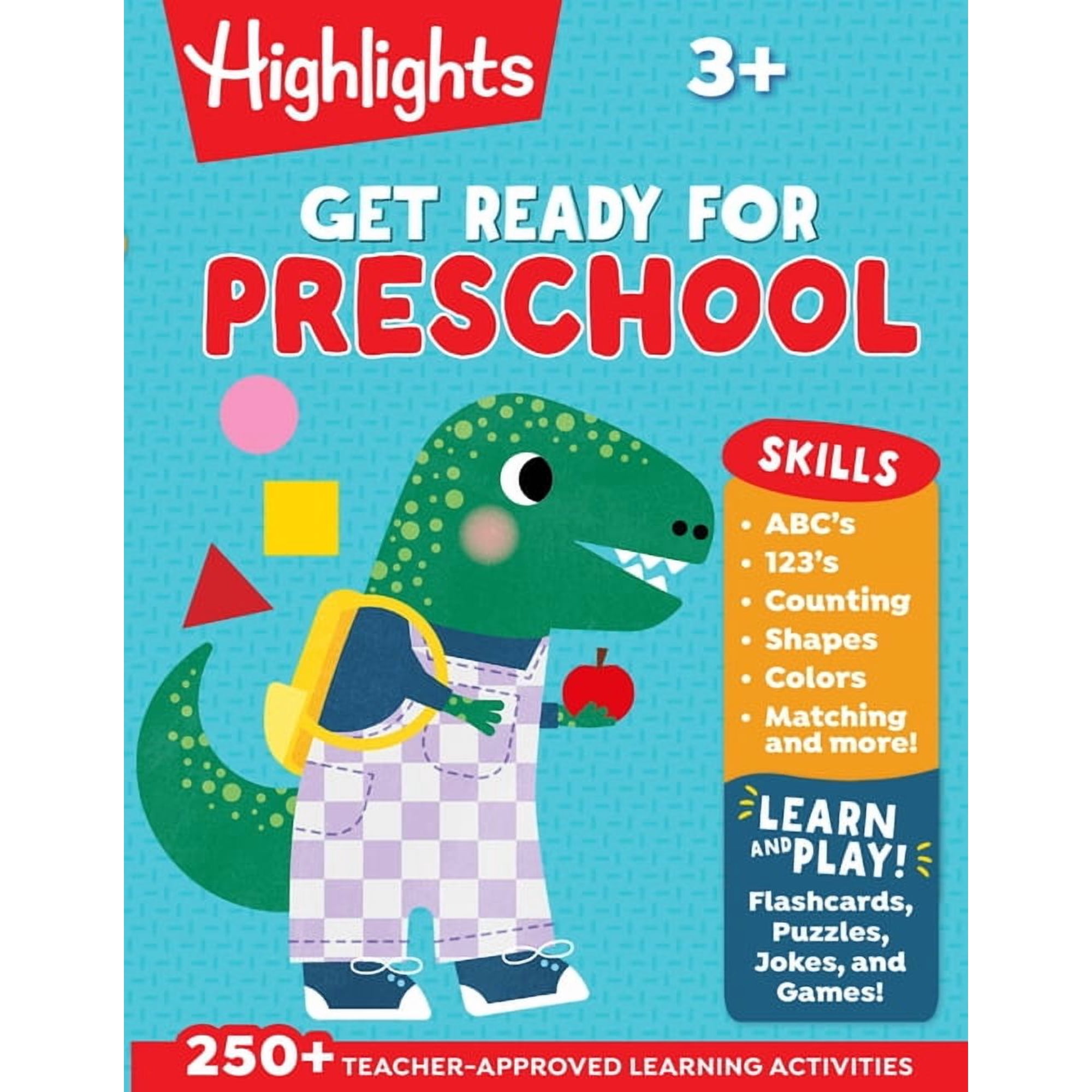 Highlights Big Fun Activity Workbooks Get Ready for Preschool: Early Learning Activity Book for Ages 2-4, Learning Activities Featuring Games, Puzzles, & More, (Paperback)