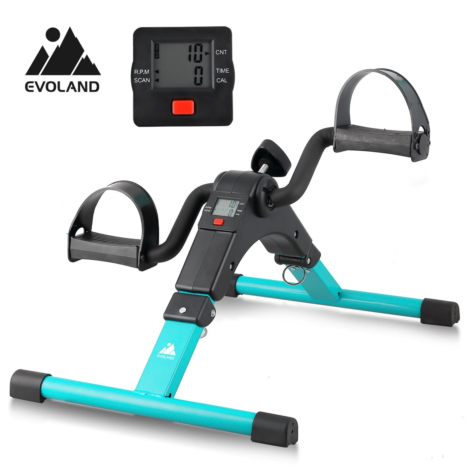 Evoland Pedal Exerciser, Folding Mini Exercise Bike, Under Desk Bike