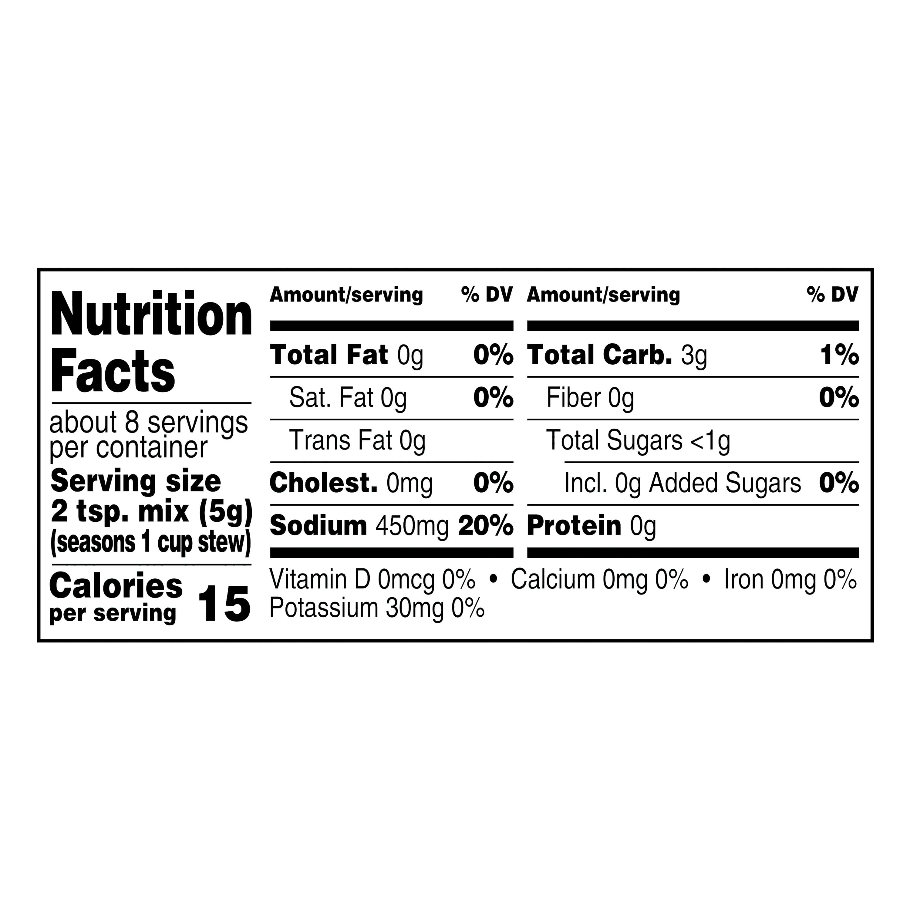 Great Value Beef Stew Seasoning Mix, 1.5 oz