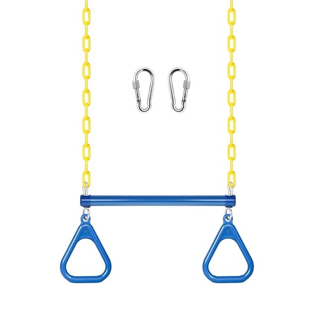 Swing Set LadyRosian 17 anillos de gimnasio con forma de trapecio, 110 kg, color azul